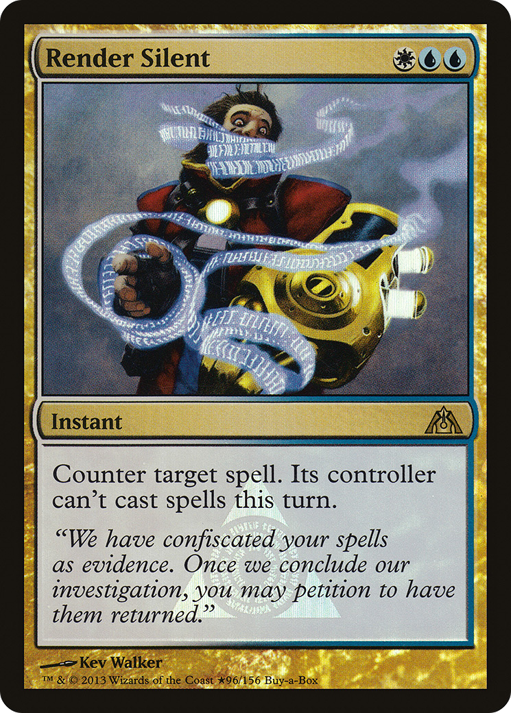 Render Silent (PDGM-96★) - Dragon's Maze Promos Foil - Premium MTG Single from Wizards of the Coast - Just $3.26! Shop now at Game Crave Tournament Store