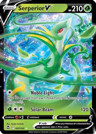 Serperior V 7/195 - Silver Tempest Holofoil - Premium Pokemon Single from Nintendo - Just $0.50! Shop now at Game Crave Tournament Store