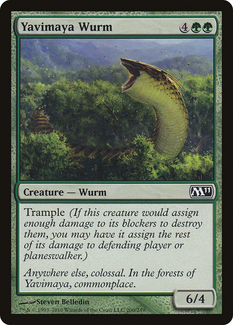 Yavimaya Wurm (M11-200) - Magic 2011 - Premium MTG Single from Wizards of the Coast - Just $0.08! Shop now at Game Crave Tournament Store