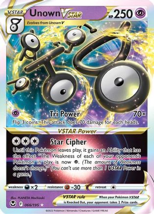 Unown VSTAR 66/195 - Silver Tempest Holofoil - Premium Pokemon Single from Nintendo - Just $0.81! Shop now at Game Crave Tournament Store