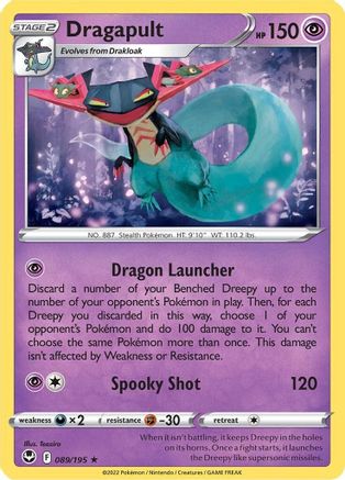 Dragapult 89/195 - Silver Tempest Holofoil - Premium Pokemon Single from Nintendo - Just $0.50! Shop now at Game Crave Tournament Store