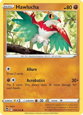 Hawlucha 98/195 - Silver Tempest - Premium Pokemon Single from Nintendo - Just $0.25! Shop now at Game Crave Tournament Store