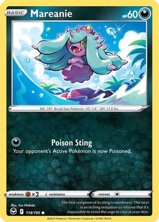 Mareanie 114/195 - Silver Tempest - Premium Pokemon Single from Nintendo - Just $0.25! Shop now at Game Crave Tournament Store