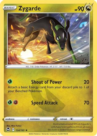 Zygarde 134/195 - Silver Tempest - Premium Pokemon Single from Nintendo - Just $0.50! Shop now at Game Crave Tournament Store