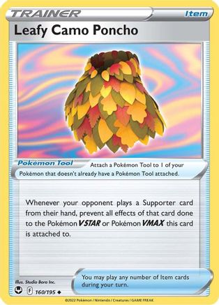 Leafy Camo Poncho 160/195 - Silver Tempest Reverse Holofoil - Premium Pokemon Single from Nintendo - Just $0.25! Shop now at Game Crave Tournament Store