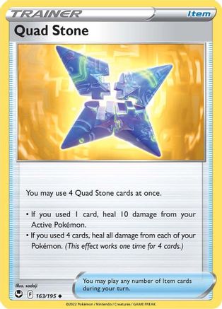 Quad Stone 163/195 - Silver Tempest - Premium Pokemon Single from Nintendo - Just $0.25! Shop now at Game Crave Tournament Store