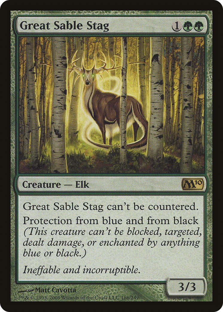 Great Sable Stag (M10-186) - Magic 2010 Foil - Premium MTG Single from Wizards of the Coast - Just $2.12! Shop now at Game Crave Tournament Store