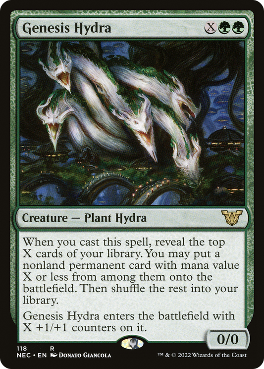 Genesis Hydra (NEC-118) - Neon Dynasty Commander - Premium MTG Single from Wizards of the Coast - Just $0.08! Shop now at Game Crave Tournament Store