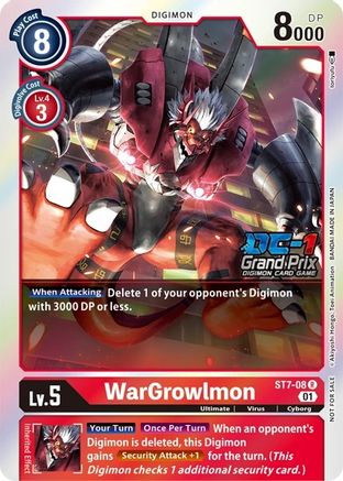 WarGrowlmon (DC-1 2022 Stamped) (ST7-08) - Starter Deck 07: Gallantmon - Premium Digimon Single from Bandai - Just $0! Shop now at Game Crave Tournament Store