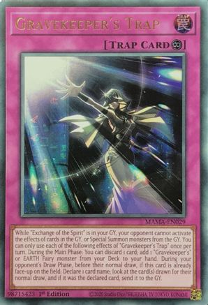 Gravekeeper's Trap (Ultra Pharaoh's Rare) (MAMA-EN029) - Magnificent Mavens 1st Edition - Premium Yugioh Single from Konami - Just $36! Shop now at Game Crave Tournament Store