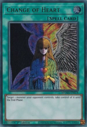 Change of Heart (Ultra Pharaoh's Rare) (MAMA-EN078) - Magnificent Mavens 1st Edition - Premium Yugioh Single from Konami - Just $27.35! Shop now at Game Crave Tournament Store