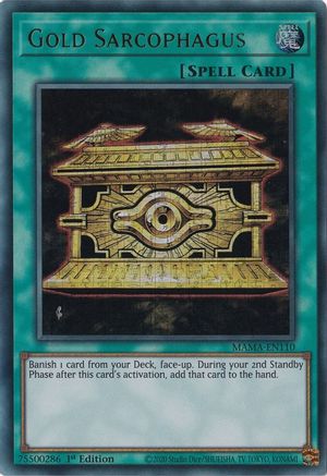 Gold Sarcophagus (Ultra Pharaoh's Rare) (MAMA-EN110) - Magnificent Mavens 1st Edition - Premium Yugioh Single from Konami - Just $238.12! Shop now at Game Crave Tournament Store