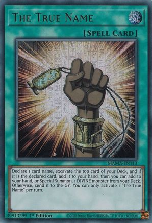 The True Name (Ultra Pharaoh's Rare) (MAMA-EN113) - Magnificent Mavens 1st Edition - Premium Yugioh Single from Konami - Just $18.52! Shop now at Game Crave Tournament Store