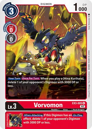 Vorvomon (EX3-005) - Draconic Roar - Premium Digimon Single from Bandai - Just $0.25! Shop now at Game Crave Tournament Store