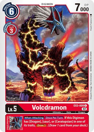 Volcdramon (EX3-009) - Draconic Roar - Premium Digimon Single from Bandai - Just $0.25! Shop now at Game Crave Tournament Store