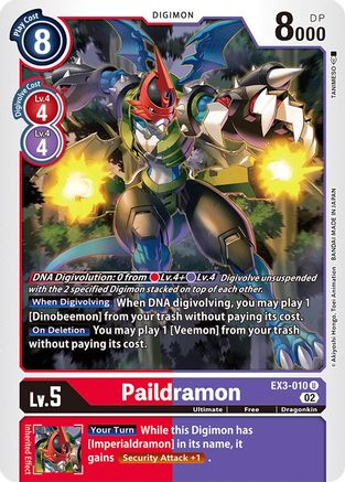Paildramon (EX3-010) - Draconic Roar - Premium Digimon Single from Bandai - Just $0.25! Shop now at Game Crave Tournament Store