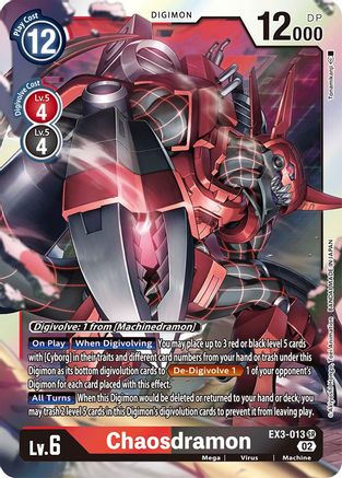 Chaosdramon (EX3-013) - Draconic Roar Foil - Premium Digimon Single from Bandai - Just $0.95! Shop now at Game Crave Tournament Store