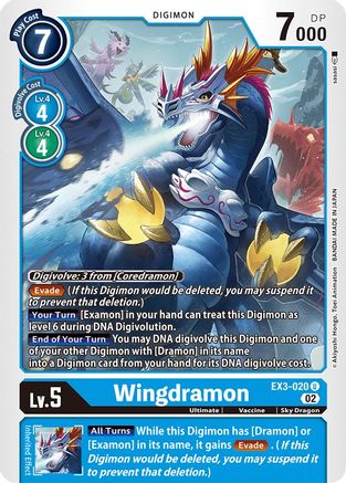 Wingdramon (EX3-020) - Draconic Roar - Premium Digimon Single from Bandai - Just $0.25! Shop now at Game Crave Tournament Store