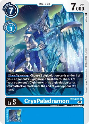 CrysPaledramon (EX3-021) - Draconic Roar - Premium Digimon Single from Bandai - Just $0.25! Shop now at Game Crave Tournament Store