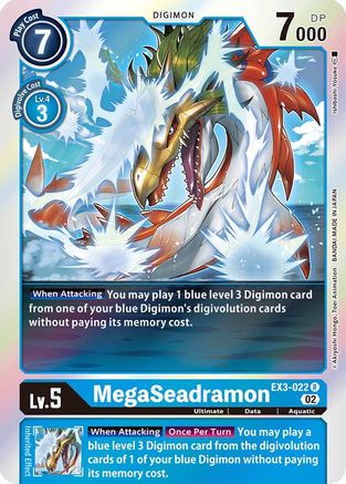 MegaSeadramon (EX3-022) - Draconic Roar Foil - Premium Digimon Single from Bandai - Just $0.08! Shop now at Game Crave Tournament Store