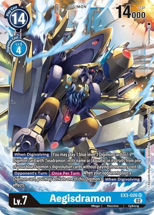 Aegisdramon (EX3-026) - Draconic Roar Foil - Premium Digimon Single from Bandai - Just $0.13! Shop now at Game Crave Tournament Store