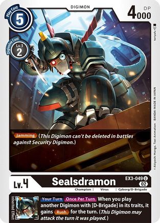 Sealsdramon (EX3-049) - Draconic Roar - Premium Digimon Single from Bandai - Just $0.25! Shop now at Game Crave Tournament Store