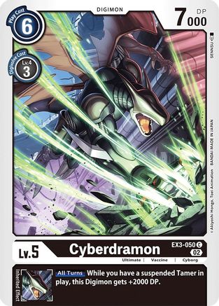 Cyberdramon (EX3-050) - Draconic Roar - Premium Digimon Single from Bandai - Just $0.25! Shop now at Game Crave Tournament Store