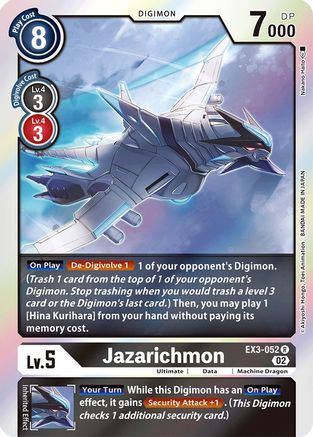 Jazarichmon (EX3-052) - Draconic Roar Foil - Premium Digimon Single from Bandai - Just $0.25! Shop now at Game Crave Tournament Store