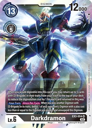 Darkdramon (EX3-054) - Draconic Roar Foil - Premium Digimon Single from Bandai - Just $0.24! Shop now at Game Crave Tournament Store