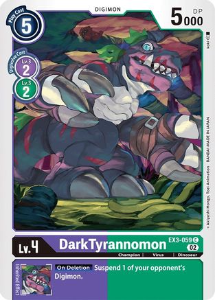 DarkTyrannomon (EX3-059) - Draconic Roar - Premium Digimon Single from Bandai - Just $0.25! Shop now at Game Crave Tournament Store