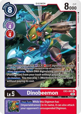 Dinobeemon (EX3-061) - Draconic Roar - Premium Digimon Single from Bandai - Just $0.08! Shop now at Game Crave Tournament Store