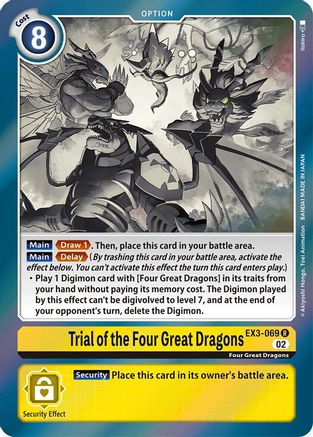 Trial of the Four Great Dragons (EX3-069) - Draconic Roar Foil - Premium Digimon Single from Bandai - Just $0.25! Shop now at Game Crave Tournament Store