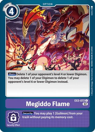 Megiddo Flame (EX3-072) - Draconic Roar - Premium Digimon Single from Bandai - Just $0.25! Shop now at Game Crave Tournament Store