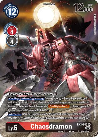 Chaosdramon (Alternate Art) (EX3-013) - Draconic Roar Foil - Premium Digimon Single from Bandai - Just $8.93! Shop now at Game Crave Tournament Store