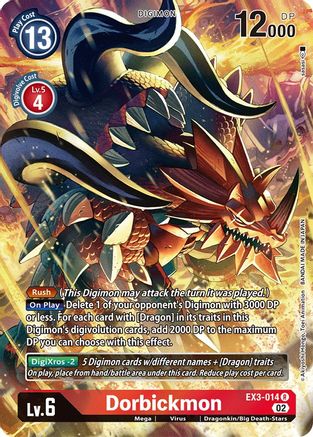 Dorbickmon (Alternate Art) (EX3-014) - Draconic Roar Foil - Premium Digimon Single from Bandai - Just $5.67! Shop now at Game Crave Tournament Store