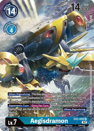 Aegisdramon (Alternate Art) (EX3-026) - Draconic Roar Foil - Premium Digimon Single from Bandai - Just $2.22! Shop now at Game Crave Tournament Store