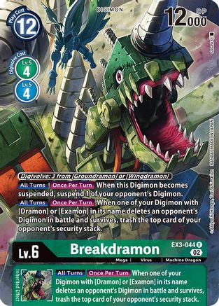Breakdramon (Alternate Art) (EX3-044) - Draconic Roar Foil - Premium Digimon Single from Bandai - Just $2.18! Shop now at Game Crave Tournament Store