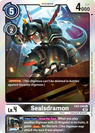 Sealsdramon (Box Topper) (EX3-049) - Draconic Roar Foil - Premium Digimon Single from Bandai - Just $2.15! Shop now at Game Crave Tournament Store