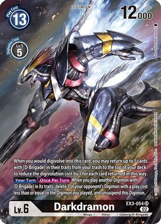 Darkdramon (Alternate Art) (EX3-054) - Draconic Roar Foil - Premium Digimon Single from Bandai - Just $1.67! Shop now at Game Crave Tournament Store