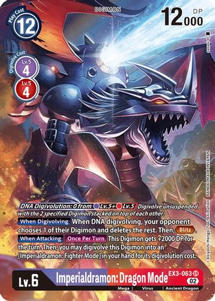 Imperialdramon: Dragon Mode (Alternate Art) (EX3-063) - Draconic Roar Foil - Premium Digimon Single from Bandai - Just $16.86! Shop now at Game Crave Tournament Store