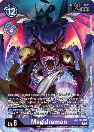 Megidramon (Alternate Art) (EX3-064) - Draconic Roar Foil - Premium Digimon Single from Bandai - Just $1.07! Shop now at Game Crave Tournament Store