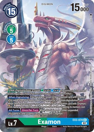 Examon (Alternate Art) (EX3-074) - Draconic Roar Foil - Premium Digimon Single from Bandai - Just $30.23! Shop now at Game Crave Tournament Store