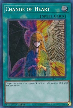 Change of Heart (Secret Pharaoh's Rare) (MAMA-EN078) - Magnificent Mavens 1st Edition - Premium Yugioh Single from Konami - Just $55.85! Shop now at Game Crave Tournament Store