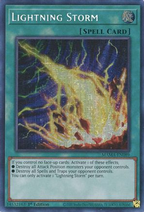 Lightning Storm (Secret Pharaoh's Rare) (MAMA-EN089) - Magnificent Mavens 1st Edition - Premium Yugioh Single from Konami - Just $31.26! Shop now at Game Crave Tournament Store