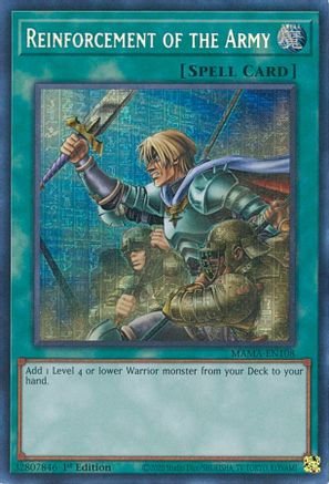 Reinforcement of the Army (Secret Pharaoh's Rare) (MAMA-EN108) - Magnificent Mavens 1st Edition - Premium Yugioh Single from Konami - Just $11.17! Shop now at Game Crave Tournament Store