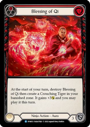 Blessing of Qi (Red) (DYN053) - Dynasty Rainbow Foil - Premium Flesh And Blood Single from Legend Story Studios - Just $0.13! Shop now at Game Crave Tournament Store