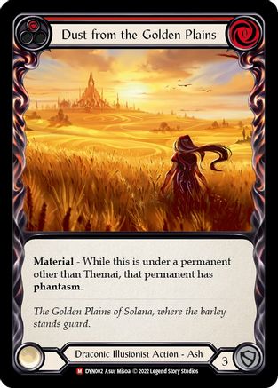 Dust from the Golden Plains (DYN002) - Dynasty Rainbow Foil - Premium Flesh And Blood Single from Legend Story Studios - Just $1.87! Shop now at Game Crave Tournament Store