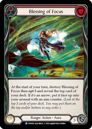 Blessing of Focus (Red) (DYN159) - Dynasty Rainbow Foil - Premium Flesh And Blood Single from Legend Story Studios - Just $0.08! Shop now at Game Crave Tournament Store