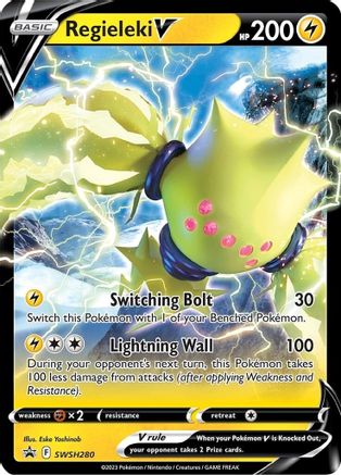 Regieleki V SWSH280/307 - SWSH Black Star Promos Holofoil - Premium Pokemon Single from Nintendo - Just $0.50! Shop now at Game Crave Tournament Store