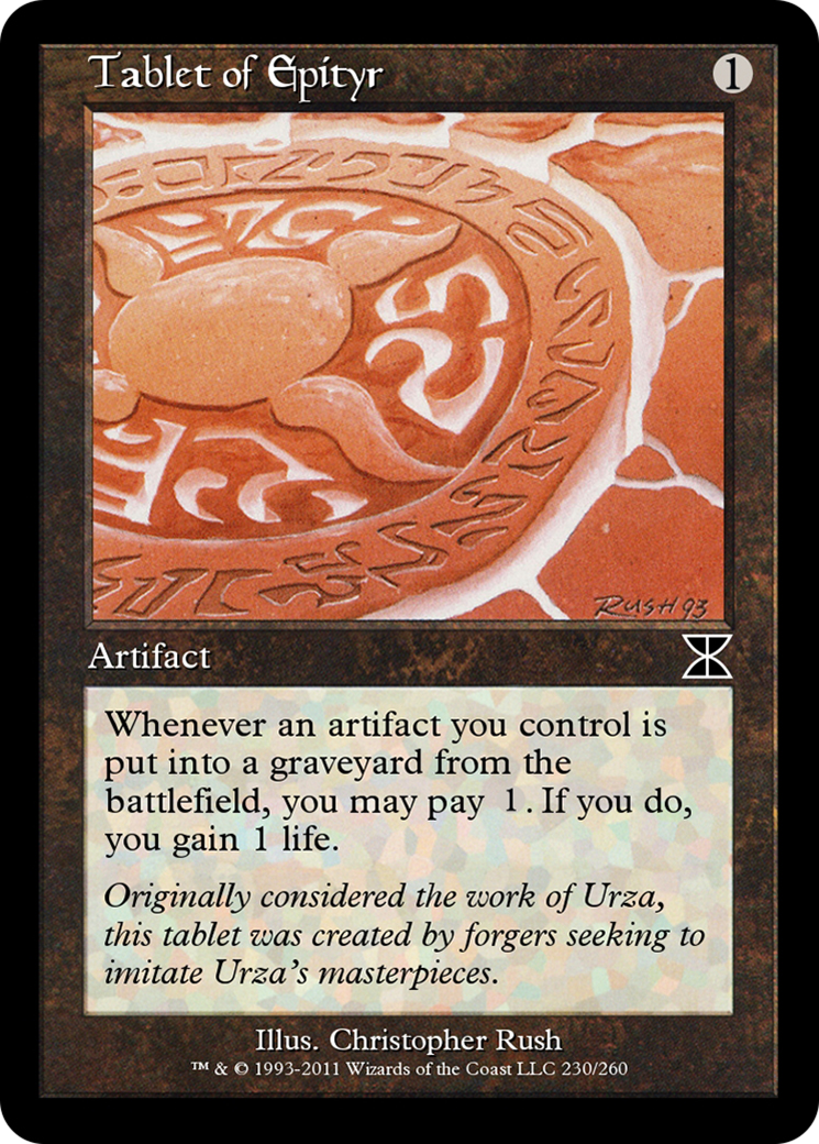 Tablet of Epityr (ME4-230) - Masters Edition IV - Premium MTG Single from Wizards of the Coast - Just $0! Shop now at Game Crave Tournament Store